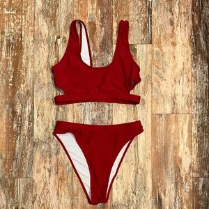 Elegant Red Bikini Set